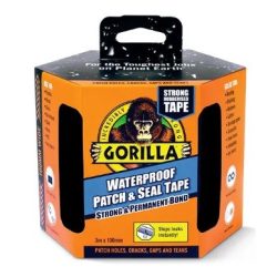   Gorilla WATERPROOF PATCH & SEAL TAPE Fekete 3m x 100mm Vízálló Foltozó/Tömítő Ragasztószalag