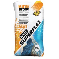   WHITE SUPERFLEX C2TE, FEHÉR FLEXIBILIS CSEMPE- ÉS JÁRÓLAP RAGASZTÓ, 25 kg