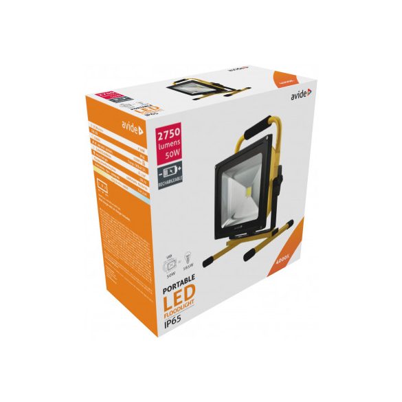 Avide LED Reflektor Akkumulátoros 50W NW 4000K