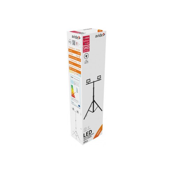 Avide LED Reflektor Slim SMD 2x20W NW 4000K 2 fej Tripoddal