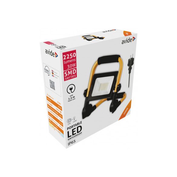 Avide LED Reflektor Slim SMD 30W állványos 1.5m NW 4000K