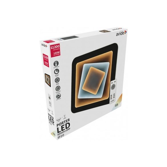 Avide Design Mennyezeti Lámpa Porter 160W(80+80) RF Távirányítóval